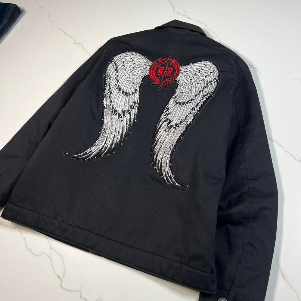 Vintage Y2K studded wings workwear jacket zip up‎ dickies detroit style